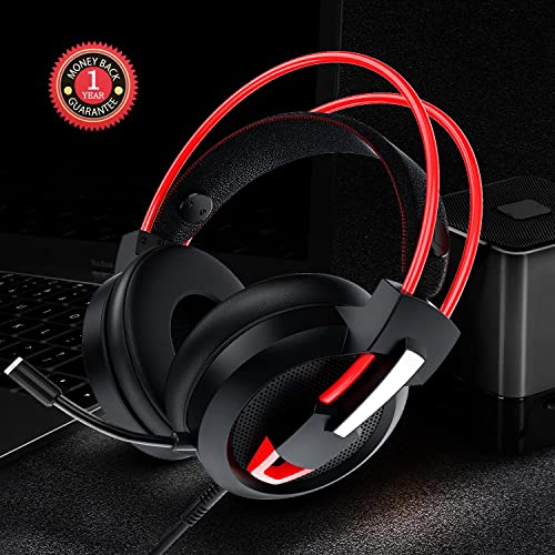 Karvipark H-10 Gaming Headset - Noise Cancelling, Red