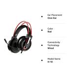 Karvipark H-10 Gaming Headset - Noise Cancelling, Red