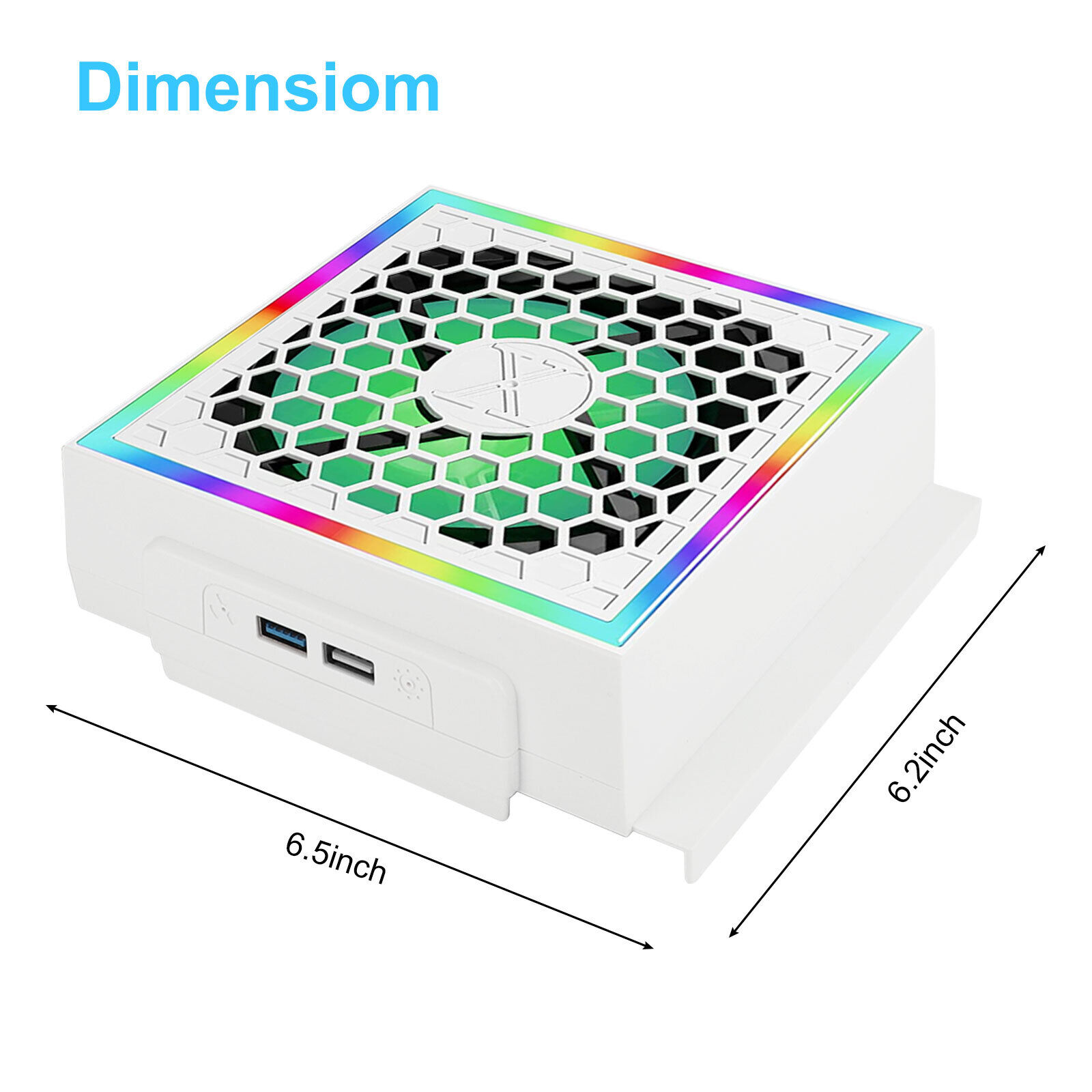 Adjustable RGB USB Cooling Fan for Xbox Series S