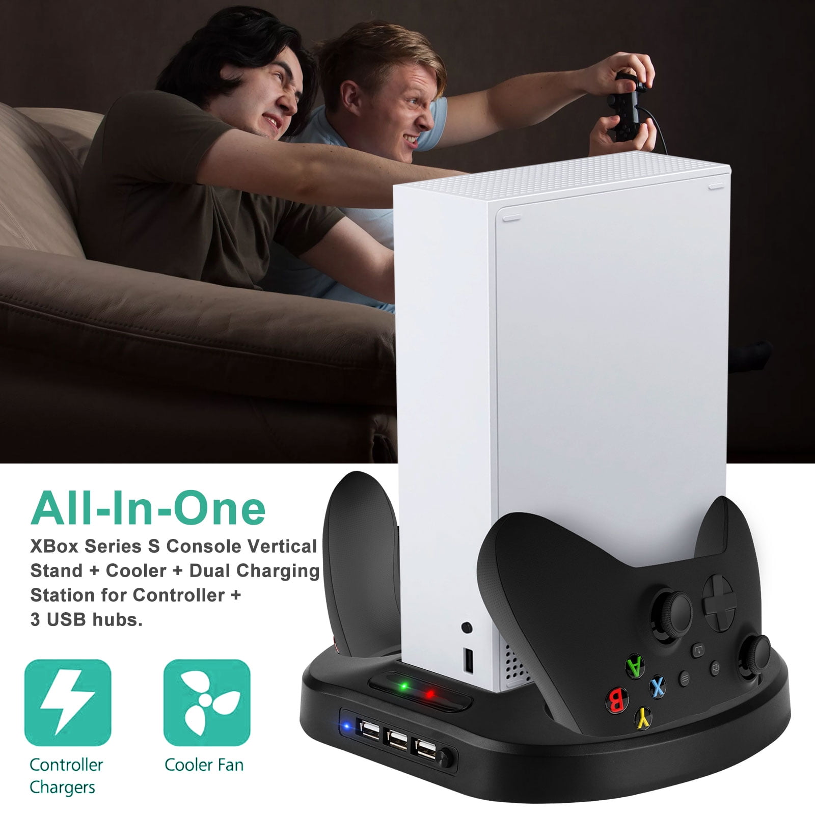 Xbox Series S Vertical Cooling Fan & Charger
