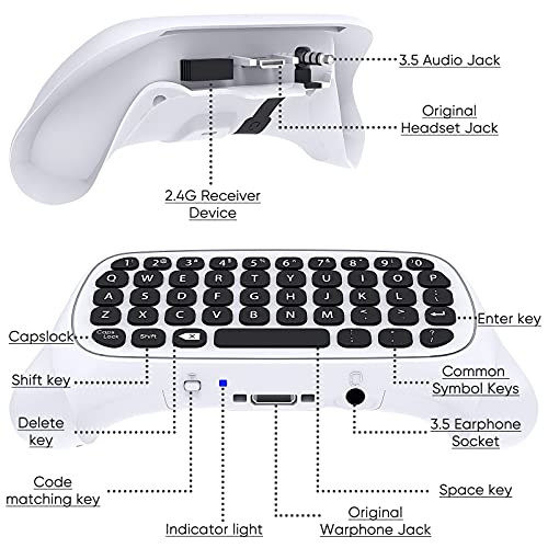 Wireless Bluetooth Keyboard for Xbox Controllers