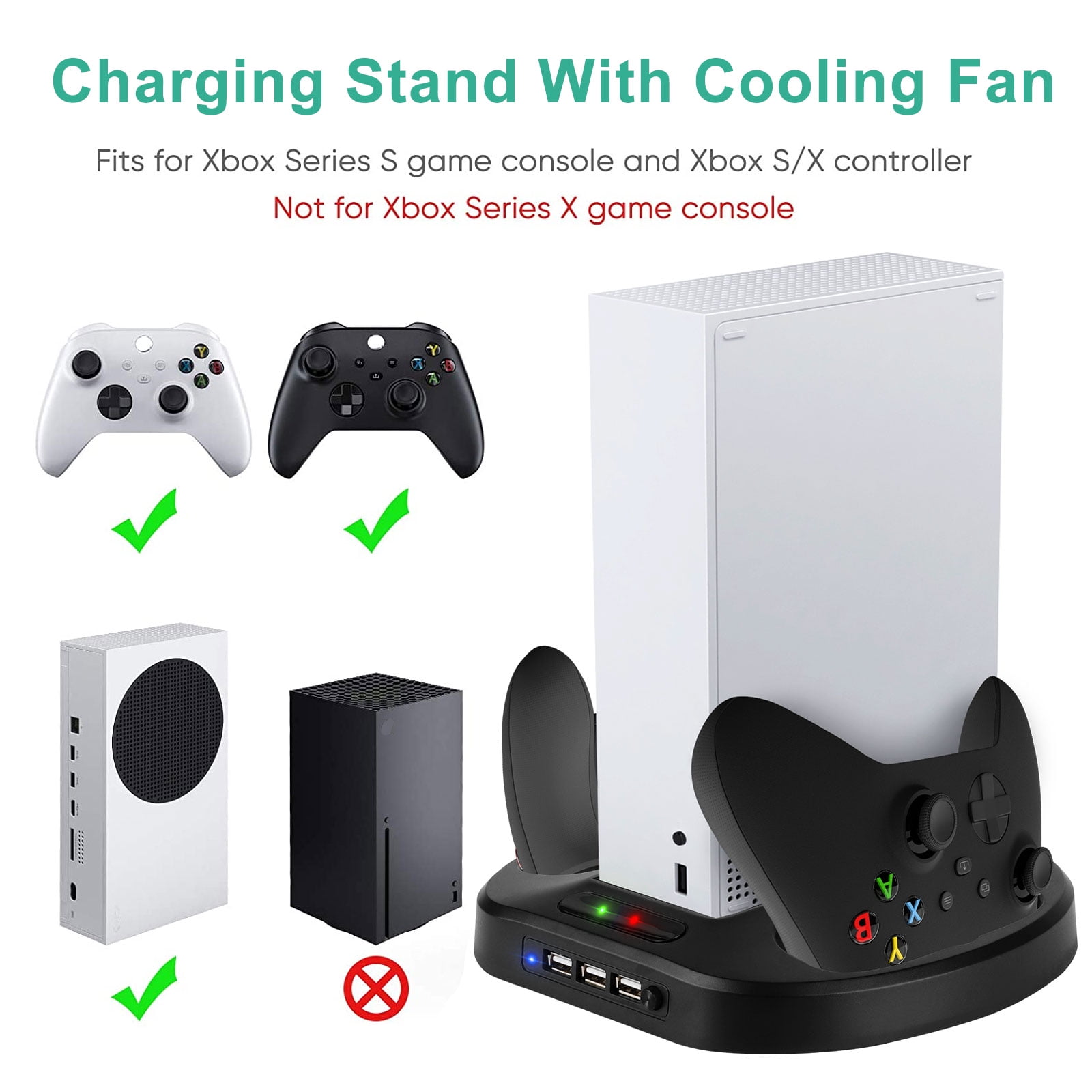 Xbox Series S Vertical Cooling Fan & Charger