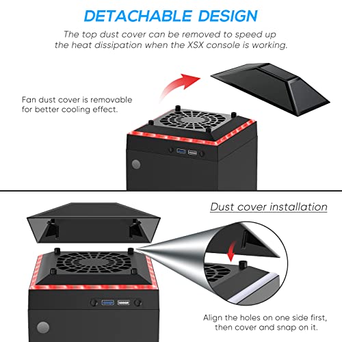 Xbox Series X Cooling Fan with RGB LED Lights