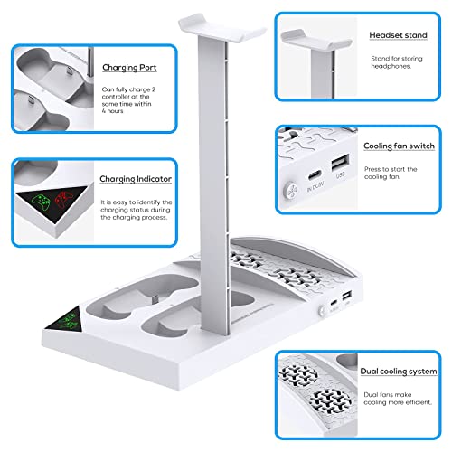 FYOUNG Vertical Cooler Stand with Controller Charger for Xbox