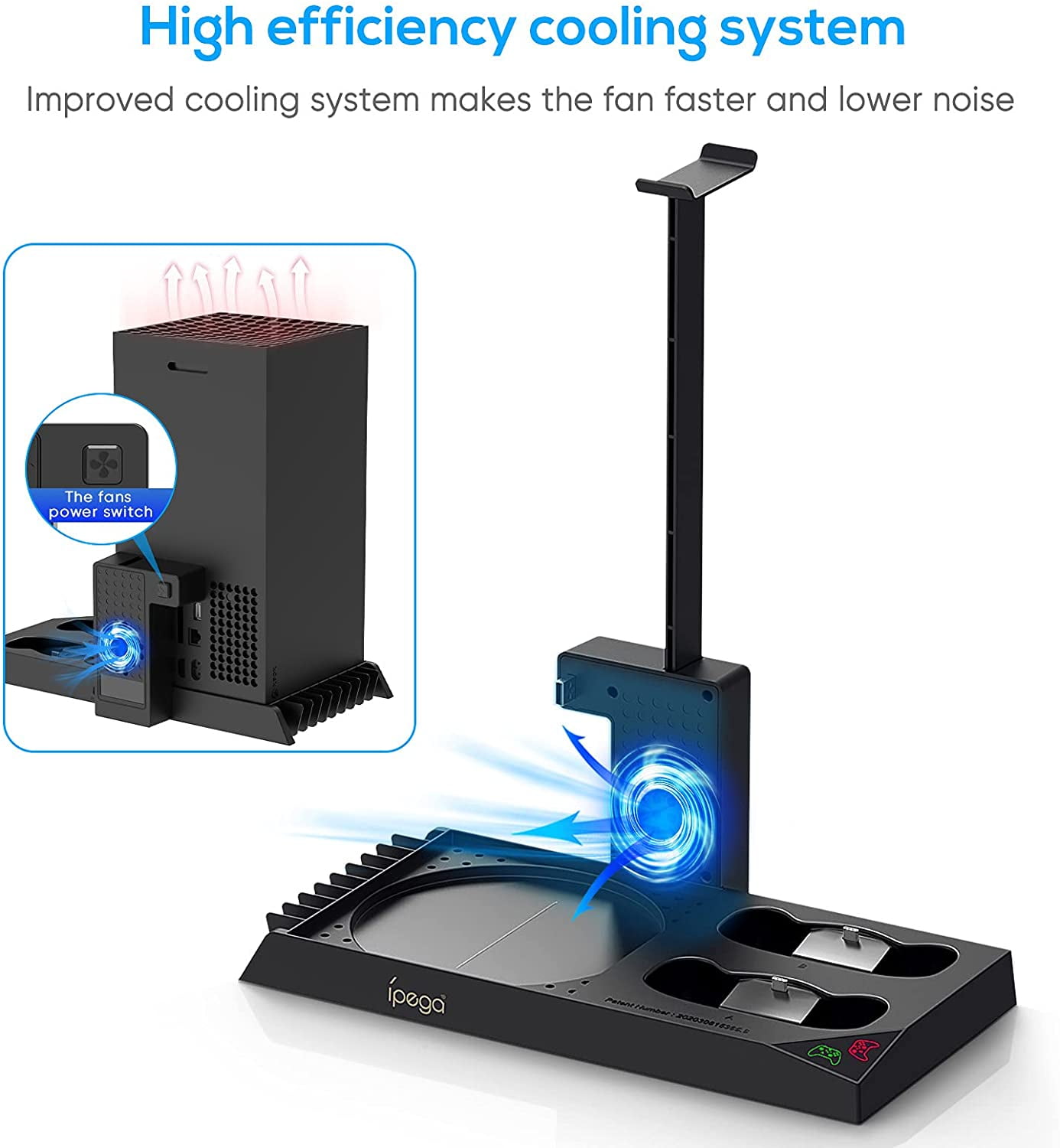Xbox Series X Charging Stand with Cooling Fan