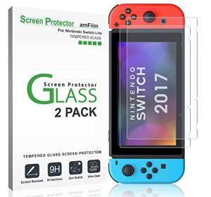 amFilm Tempered Glass Screen Protector for Nintendo Switch