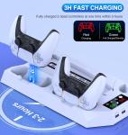 PS5 Cooling Stand and Controller Charger - White