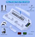 PS5 Cooling Stand and Controller Charger - White