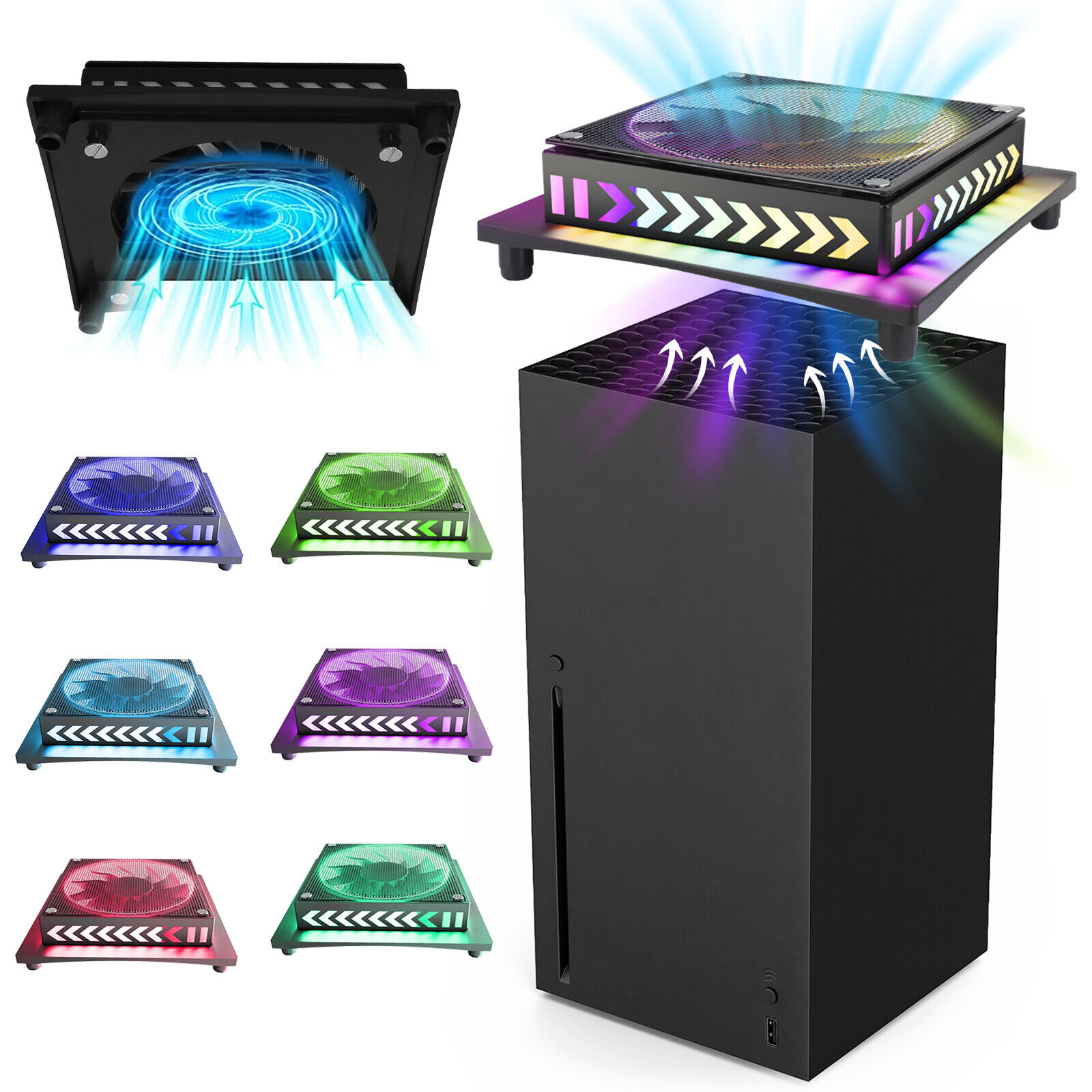 RGB USB Cooling Fan Stand for Xbox Series X