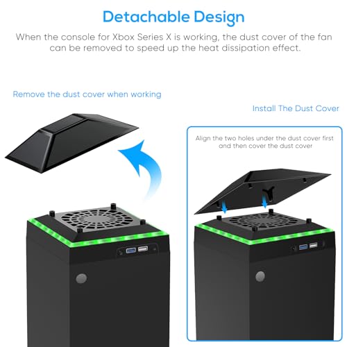Cooling Fan for Xbox Series X with LED Strip