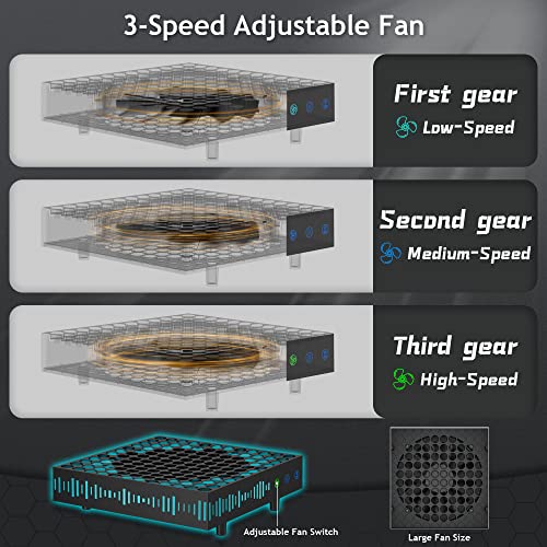 RGB Cooling Fan for Xbox Series X with Adjustable Speed