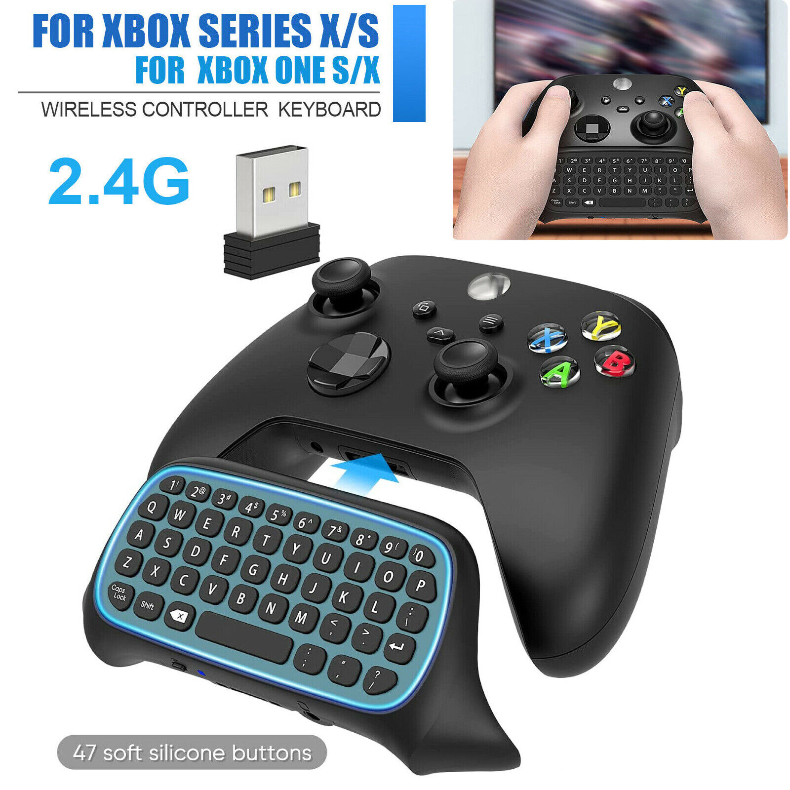Mini Bluetooth Keyboard Chatpad for Xbox Series X/S