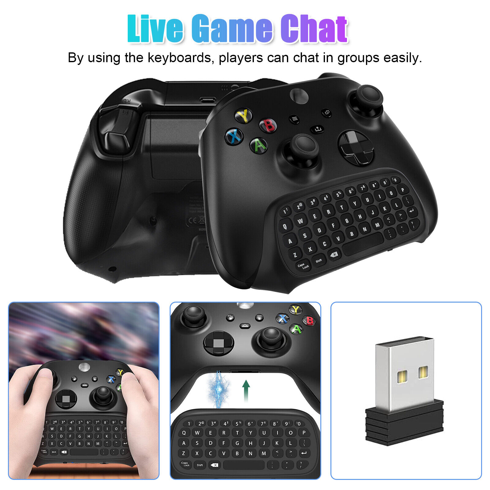 Mini Bluetooth Keyboard Chatpad for Xbox Series X/S
