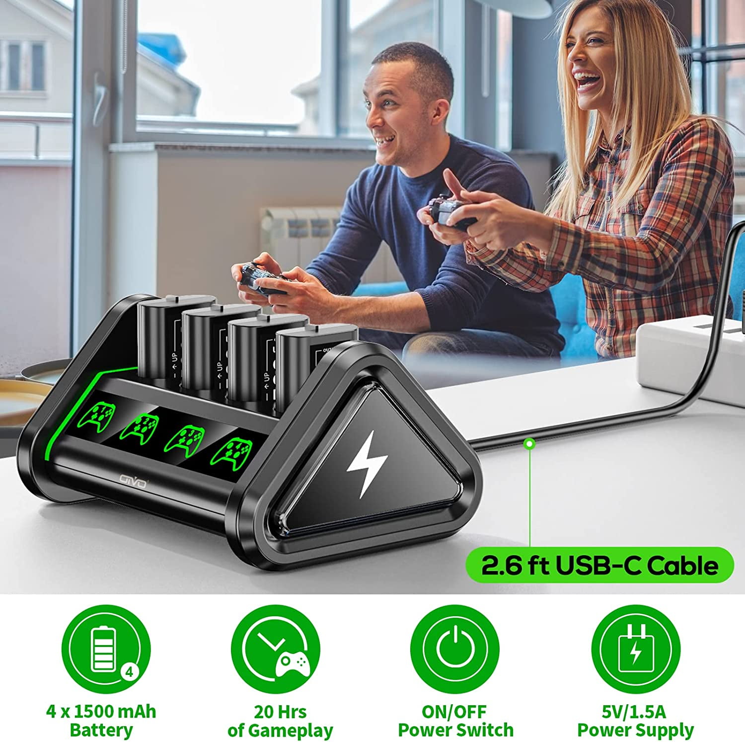 OIVO Xbox Rechargeable Battery Pack and Charger