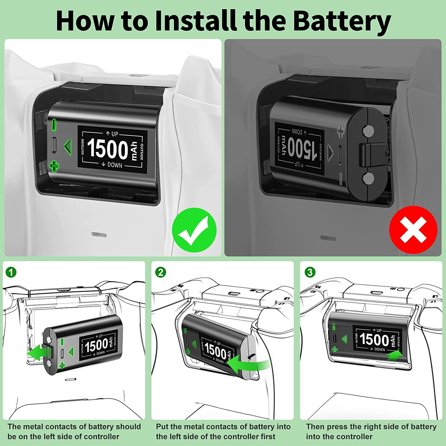 OIVO Xbox Rechargeable Battery Pack and Charger