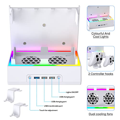 MENEEA Wall Mount for Xbox Series S with RGB Light