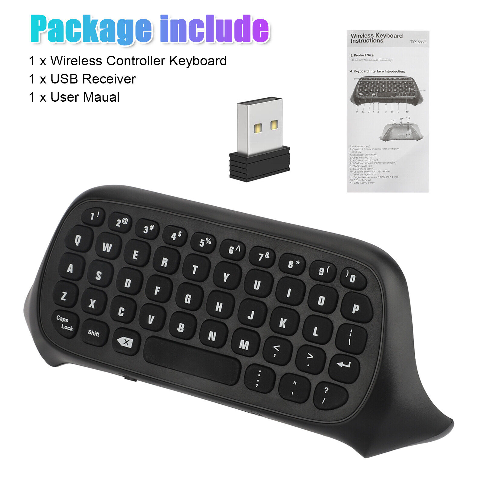 Mini Bluetooth Keyboard Chatpad for Xbox Series X/S
