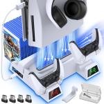 PS5 Stand with Cooling & Dual Controller Charger