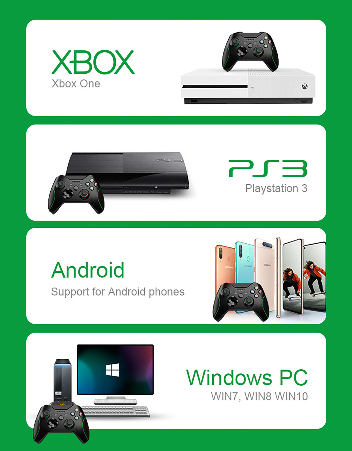 2.4GHz Wireless Controller for Xbox One and PC