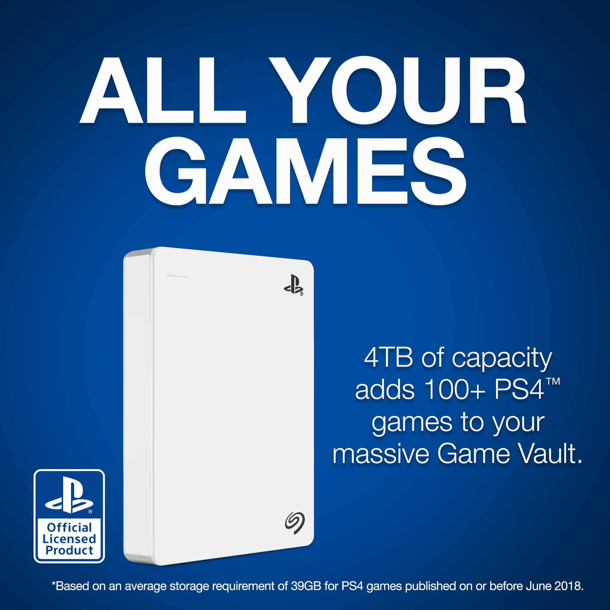 Seagate 4TB External Hard Drive for PlayStation