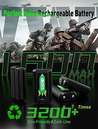 Wamiao 4 x 1600mAh Xbox Controller Battery Pack