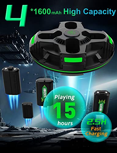 Wamiao 4 x 1600mAh Xbox Controller Battery Pack
