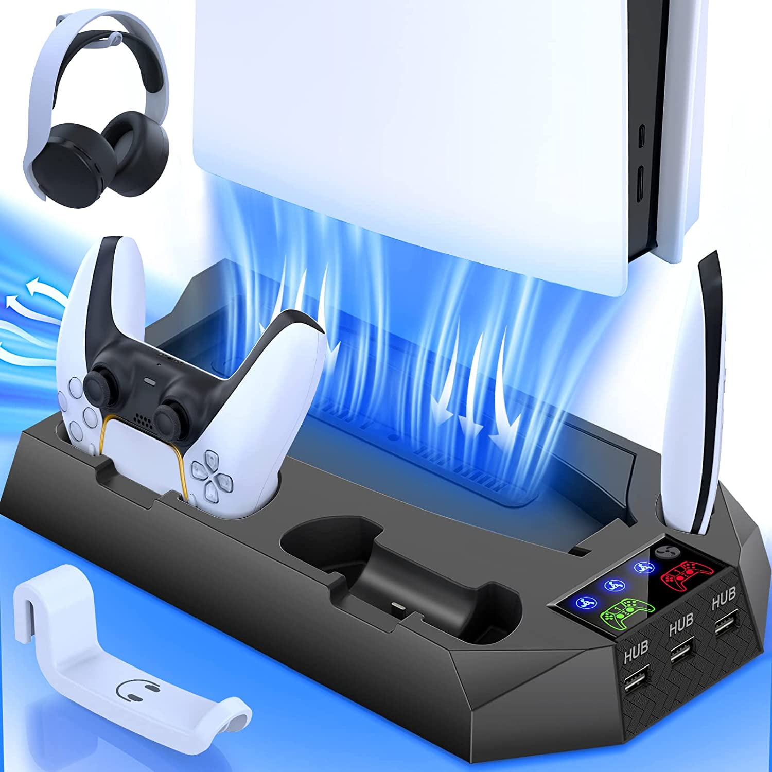 BEBONCOOL Vertical Stand and Cooling Fan for PS5
