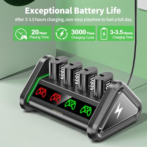 4-Pack Xbox Controller Rechargeable Batteries