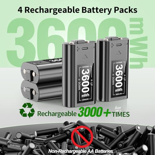 4-Pack Xbox Controller Rechargeable Batteries