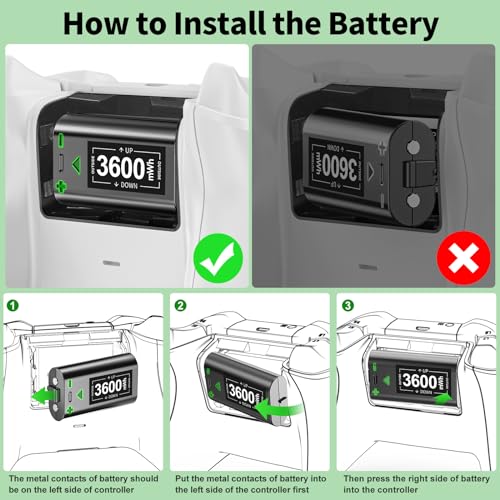 4-Pack Xbox Controller Rechargeable Batteries