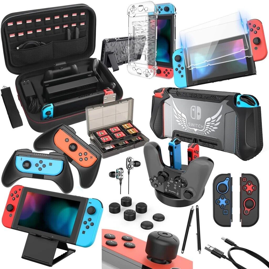 HEYSTOP 28-in-1 Nintendo Switch Accessory Bundle