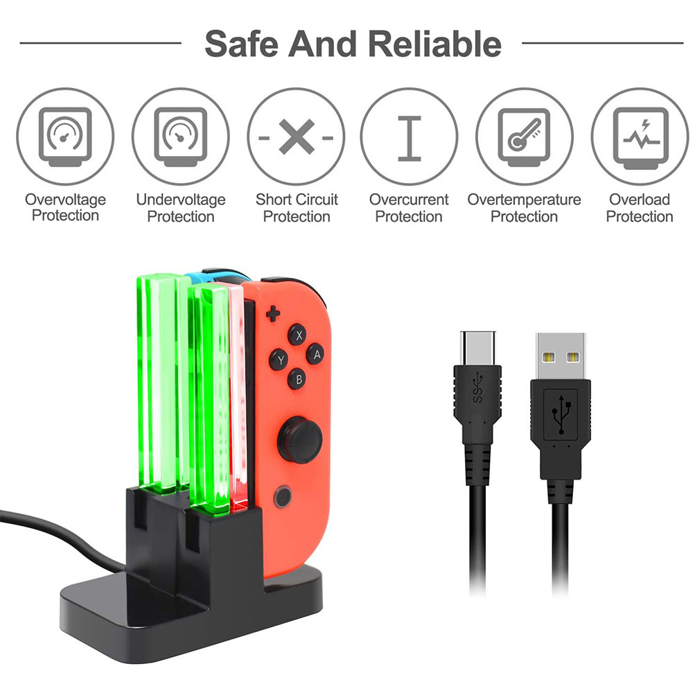 Nintendo Switch Controller Charging Dock with LED