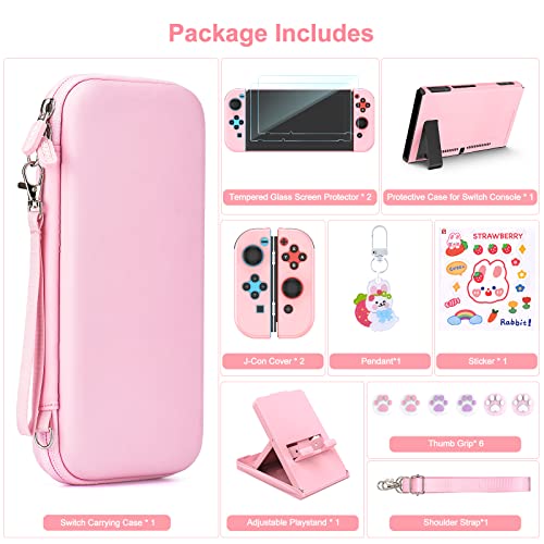 17-in-1 Pink Switch Accessories Bundle for Girls