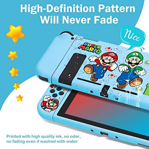 Cute Kawaii Nintendo Switch TPU Case - Blue Mushroom