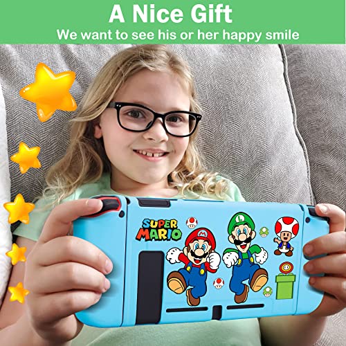 Cute Kawaii Nintendo Switch TPU Case - Blue Mushroom