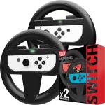 Orzly Twin Pack Steering Wheels for Switch Joy-Cons