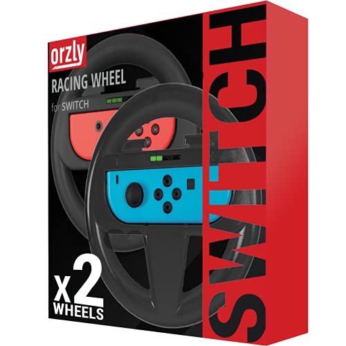 Orzly Twin Pack Steering Wheels for Switch Joy-Cons