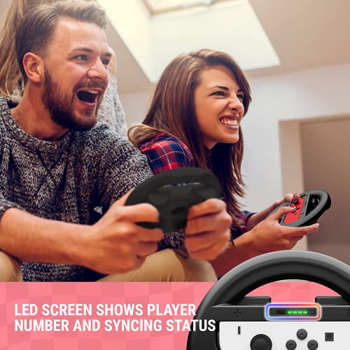 Orzly Twin Pack Steering Wheels for Switch Joy-Cons
