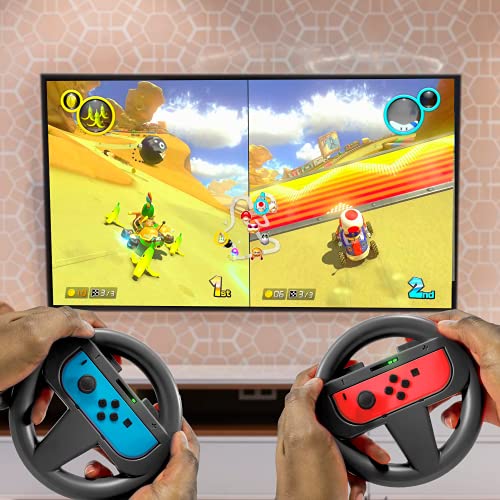 Orzly Twin Pack Steering Wheels for Switch Joy-Cons
