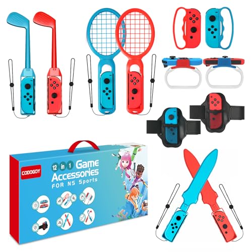 CODOGOY 12-in-1 Switch Sports Accessories Bundle
