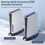PS5 Stand with Cooling Fan and RGB Light