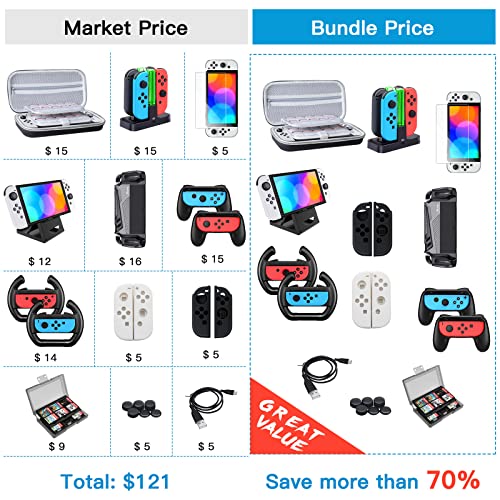 22-in-1 Nintendo Switch OLED Accessory Kit