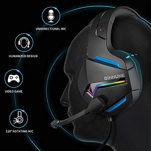 BINNUNE Gaming Headset with Microphone for Consoles