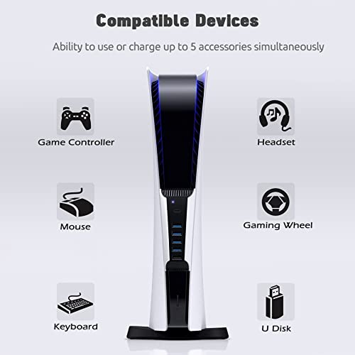 PS5 USB Hub and Charger with Multiple Ports