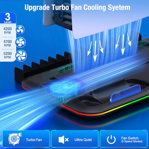 RGB Cooling Stand and Dual Controller Charger for PS5