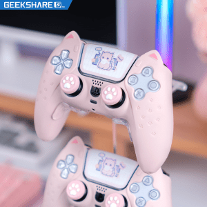 Kawaii Silicone PS5 Controller Skin and Thumb Grips