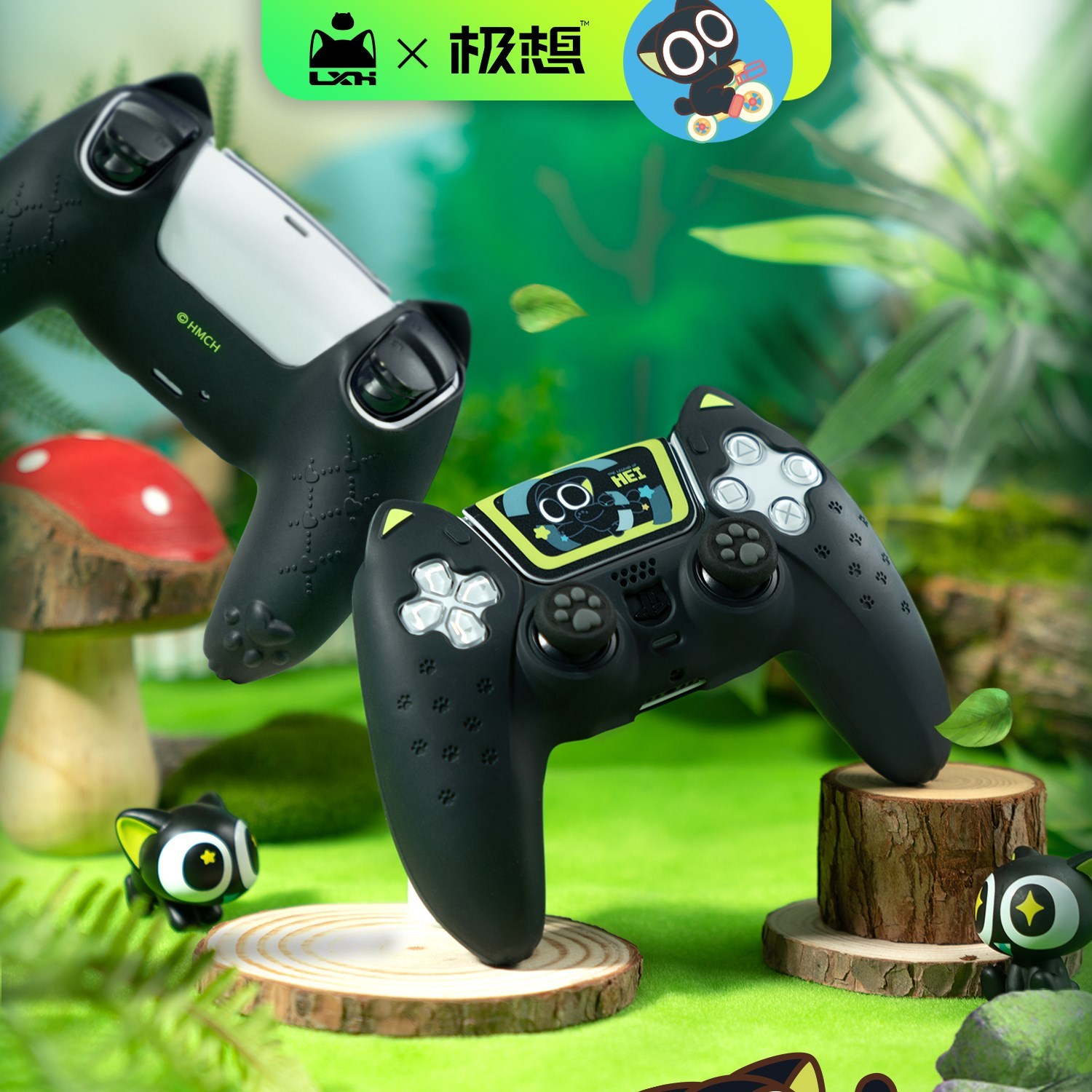 Kawaii Silicone PS5 Controller Skin and Thumb Grips