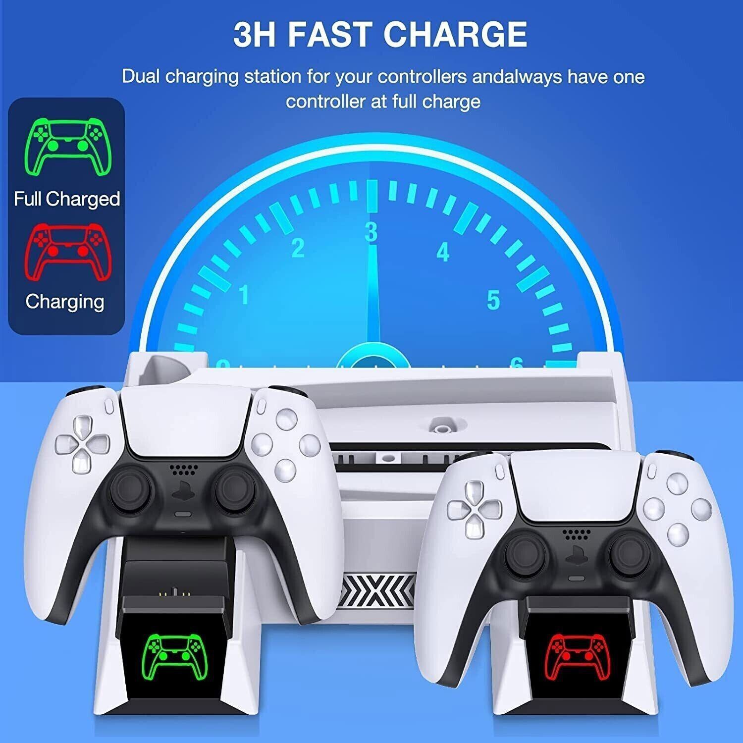 PS5 Cooling Fan and Dualsense Charging Station