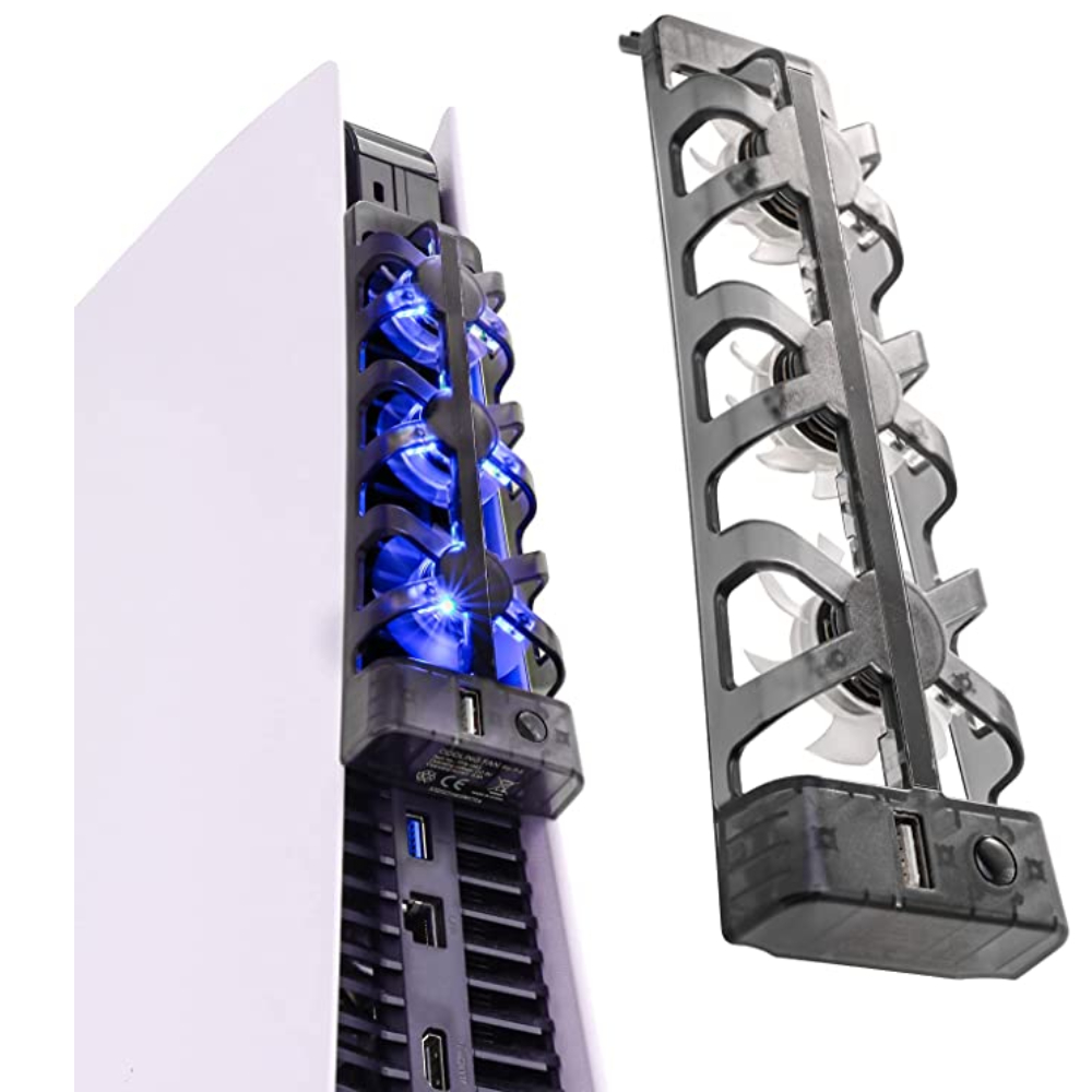 PS5 Cooling Fan with LED Light Accessory