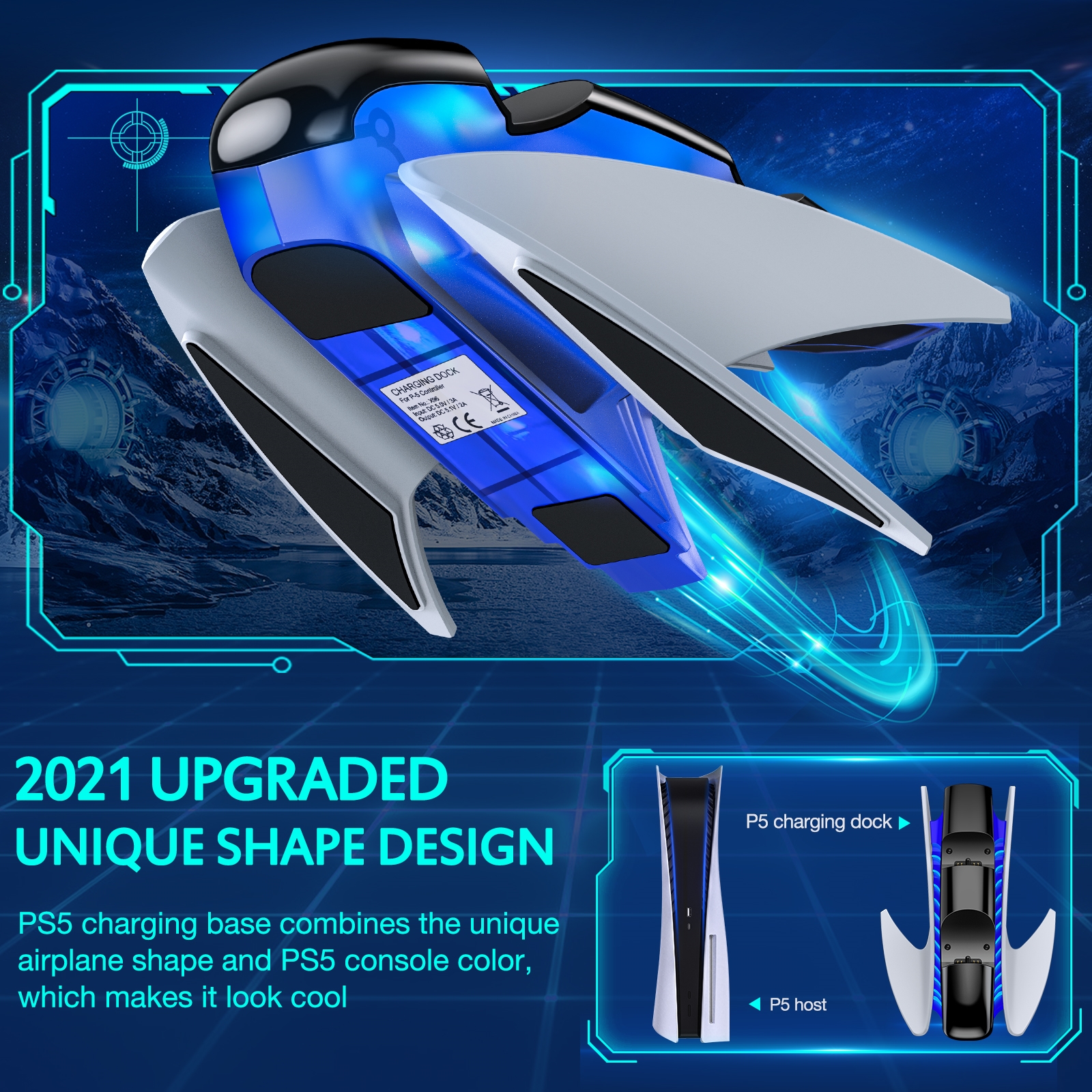 BEBONCOOL Fast Charger for PS5 Controllers